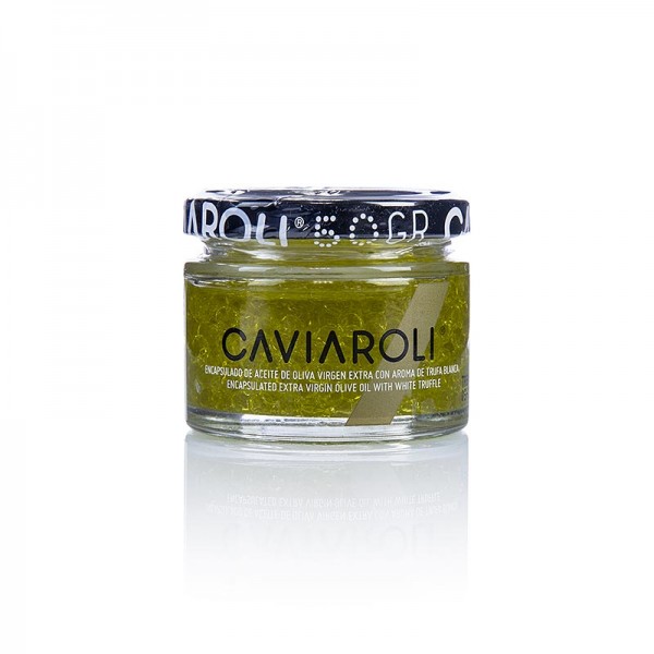 Caviaroli - Caviaroli® Olivenölkaviar kleine Perlen aus Olivenöl mit weißem Trüffelaroma