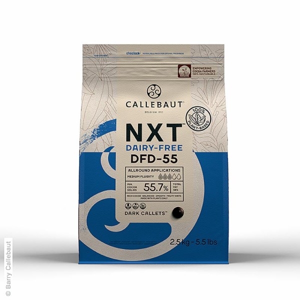 Callebaut - NXT Milchfreie dunkle Schokolade 55.7% Kakao Callets Callebaut (DFD-55)