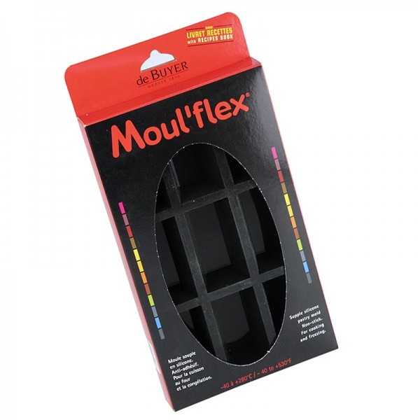 deBuyer Moul'flex - deBUYER Backform Moul´flex 9 rechteckige Cake Formen 3x8cm 3cm hoch.17.5x30cm