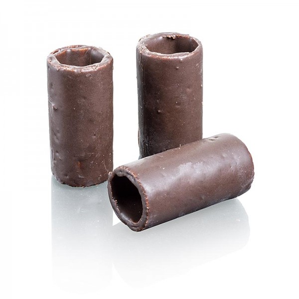 Deli-Vinos Patisserie - Hohlhippen mini innen & außen mit dunkler Schokolade ø 2.5x5cm