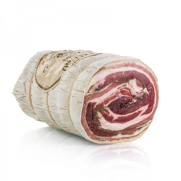 Montalcino Salumi - Pancetta - durchwachsener Speck gerollt aus der Toscana Montalcino Salumi