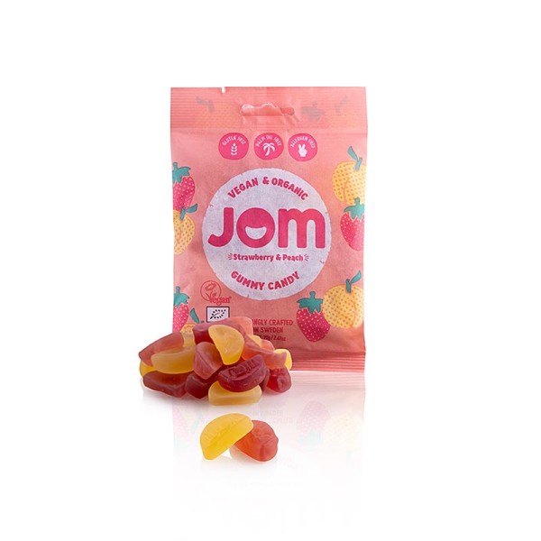 Jom - JOM - Strawberry & Peach Gummy Candy vegan BIO