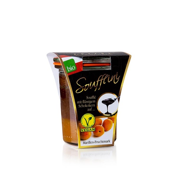 Soufflini - Soufflini - Schokoladensouffle mit flüssigem Kern auf Marille vegan BIO