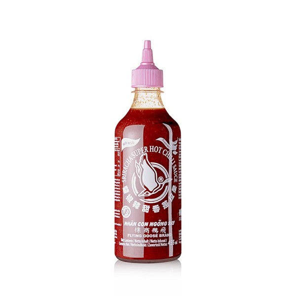 Flying Goose - Chili-Sauce - Sriracha ohne MSG sehr scharf Squeeze Flasche Flying Goose