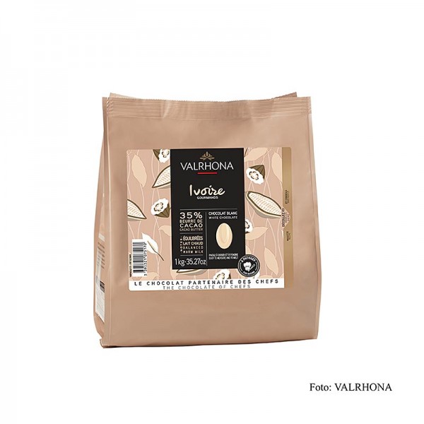 Valrhona - Ivoire weiße Couverture Callets 35% Kakaobutter