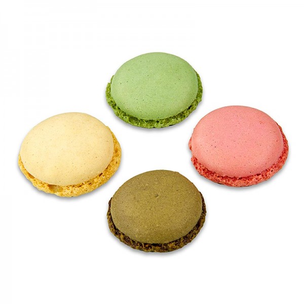 Karl Zieres - Macarons Mischung 1 (je 96 x Pistazie Schoko Natur Himbeer) Ø3.5cm