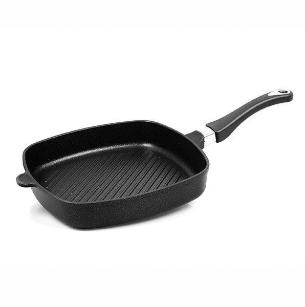 AMT Gastroguss - AMT Gastroguss Grillpfanne eckig Induktion 28x28cm 5cm hoch