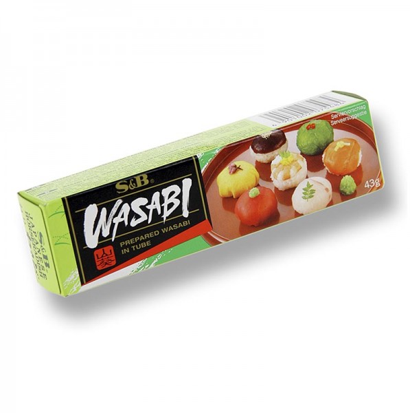 S&B - Wasabi - Grüne Meerrettich-Paste feinkörnig mit echtem Wasabi