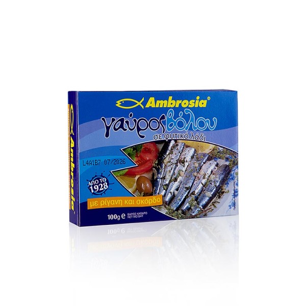 Ambrosia - Sardellen mit Oregano&Knobl. aus dem Ägäischen Meer Ambrosia