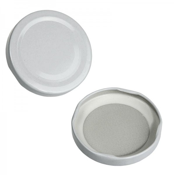 Deli-Vinos Kitchen Accessories - Deckel weiß für Stapelgläser/Weithalsgläser 53mm 212 ml