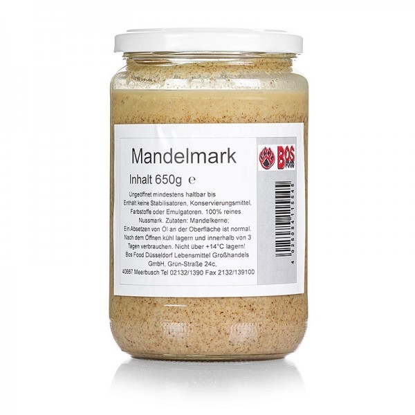 Bos Food - BOS FOOD Mandel-Mark 100% Mark ohne Zusatzstoffe