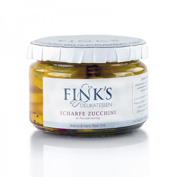 Fink's Echte Delikatessen - Scharfe Zucchini in Paradeiseressig