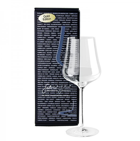 Gabriel Glas - GABRIEL-GLAS© GOLD-Edition Weinglas 510 ml mundgeblasen im Geschenkkarton