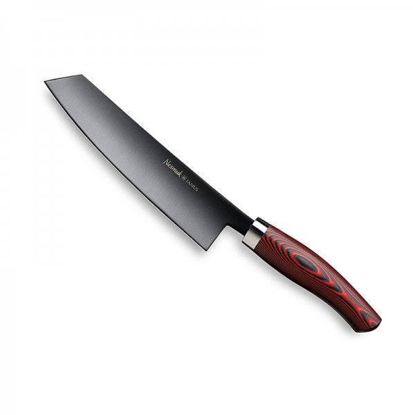 Nesmuk Janus - Nesmuk Janus 5.0 Kochmesser 180mm Edelstahlzwinge Griff Micarta rot