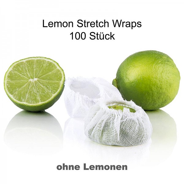 The Original Lemon Wraps - The Original Lemon Stretch Wraps - Zitronenserviertuch weiß mit Gummiband