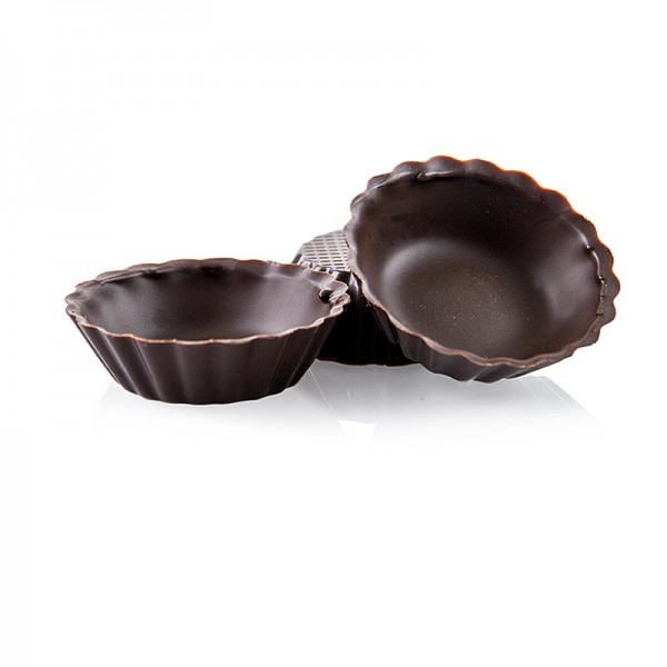 Deli-Vinos Patisserie - Schokoform - Mini Cups gewellte Schale dunkle Schokolade ø 30-45mm 13mm hoch