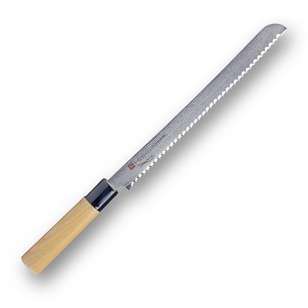 Haiku Damast - Haiku Damast HD-08 Damast Brotmesser 25cm Kirschholz 32-fach gefaltet