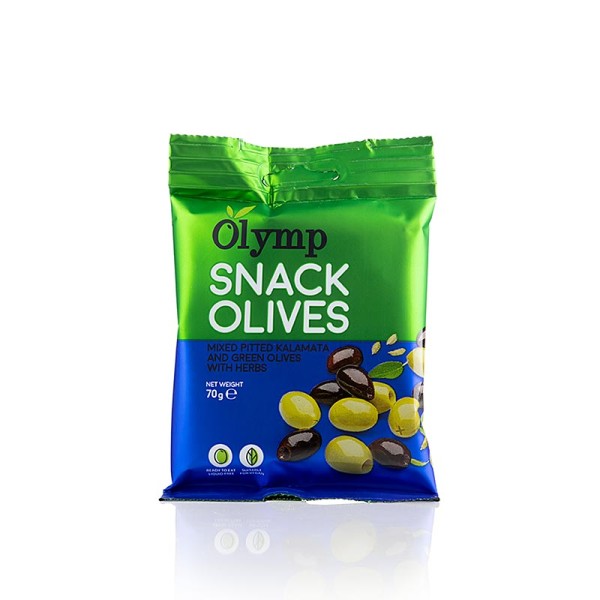 Olymp - Snack Oliven Kalamata & grüne Oliven o. Kern mit Kräutern