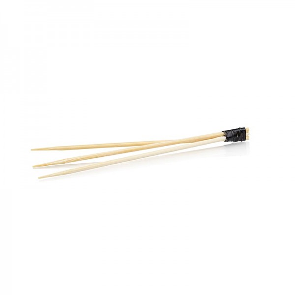 Deli-Vinos Kitchen Accessories - Bambus-Spieße mit 3 Zacken schwarz gebunden 9cm