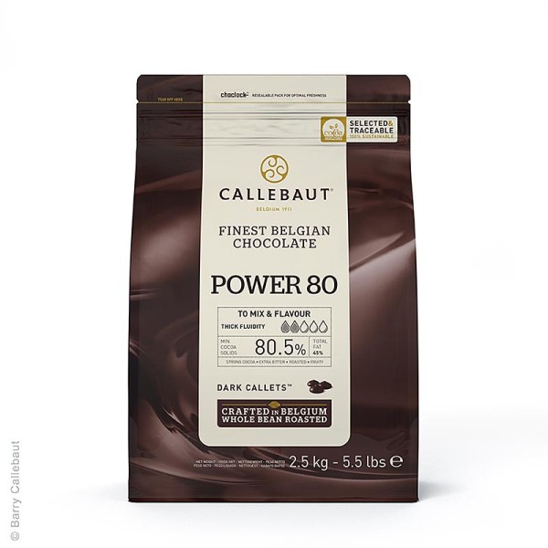 Callebaut - Dark Power 80 Bitter Schokoladen Callets Couverture Callebaut