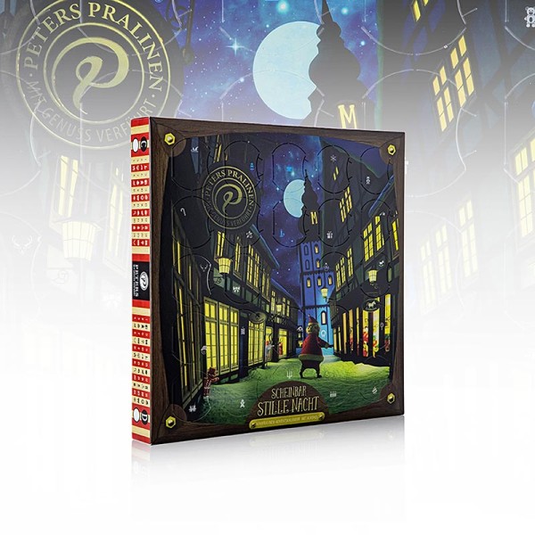 Peters - Adventskalender Scheinbar Stille Nacht Mini Pralinen mit Alkohol Peters