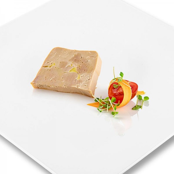 Rougie - Entenleberblock mit Stücken Trapez Halbkonserve Foie Gras Rougié