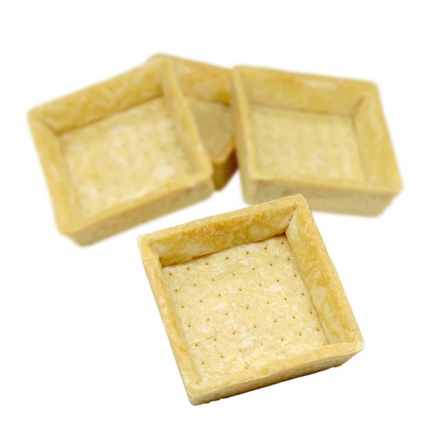 Hug - Snack-Tartelettes quadratisch 7x7cm 1.8cm hoch hell salzig