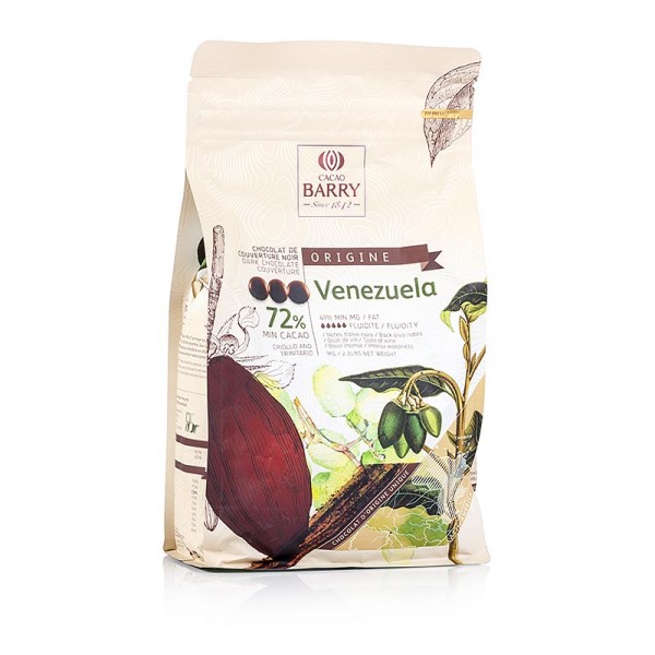 Cacao Barry - Origine Venezuela dunkle Schokolade Callets 72% Kakao