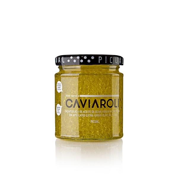 Caviaroli - Caviaroli® Olivenölkaviar kleine Perlen aus extra nativem Olivenöl gelb