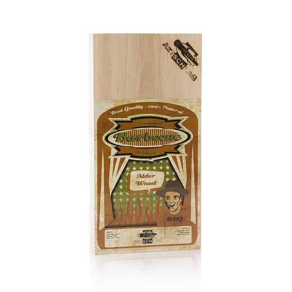 Axtschlag - Grill BBQ - Wood Planks Grillbretter Erlenholz (Alder) 15x30x1.1cm