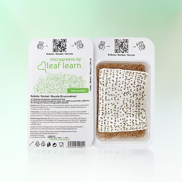 Microgreens by Leaf Learn - Microgreens Zucht Kapsel Rucola 4 Portionen Leaf Learn