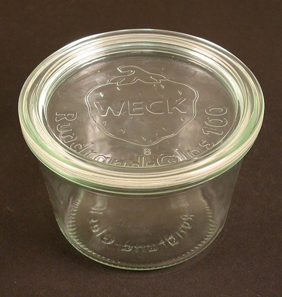 Weck - Sturzglas ø 100mm 370 ml rund mit Deckel ohne Klammern u. Gummiring Weck